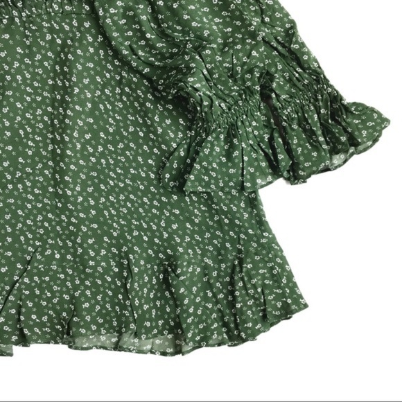 ISLA "Eurydice" Forest Florals LS Ruffle Dress - Picture 6 of 8